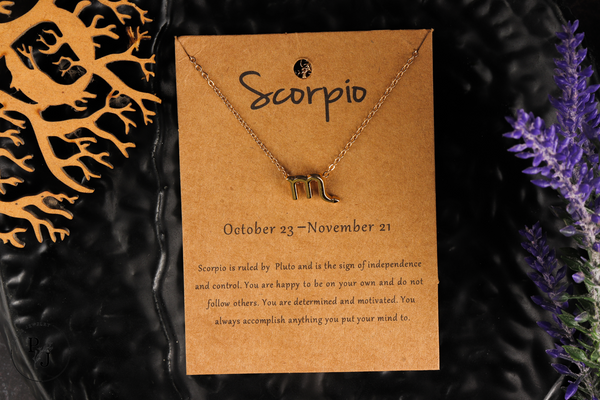 Scorpio Zodiac Charm Pendant - Gold Platted