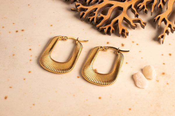 Seashell Gold plated hoops